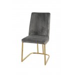 Стул обеденный Пресли DX-2055-1.1, 42х44х92, серый, золото