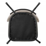 Стул Lucas 2 латте шенилл с чёрными ножками