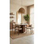 Стол АРИЕС (ARIES) 120 цвет PANDORA, керамика / орех темный