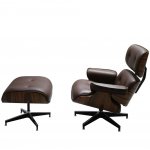 Кресло EAMES LOUNGE CHAIR и оттоманка EAMES LOUNGE CHAIR коричневые