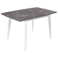 Стол Oslo раскладной 100-130x80x76см, Мрамор Сиена, белый Стол Oslo раскладной 100-130x80x76см, Мрамор Сиена, белый