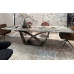 Стол ALONSO 200 TL-137  матовый, испанская керамика / брашированный каркас, цвет медный, ®DISAUR