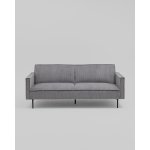 Диван прямой Кассель велюр рельефный светло-серый