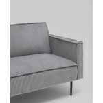 Диван прямой Кассель велюр рельефный светло-серый