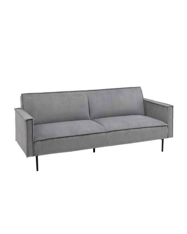 Диван прямой Кассель велюр рельефный светло-серый