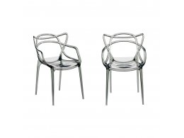 Комплект из 2-х стульев Masters прозрачный серый