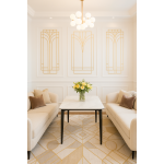 Стол обеденный Блум ART2922-140W, 140х80х75 см, белая керамика/черный