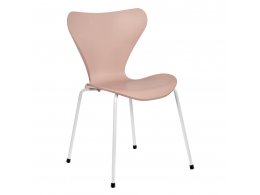 Стул Seven Style пудровый с белыми ножками
