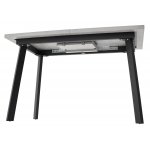 Стол КАНЗАС 120 БЕТОН ЧИКАГО св.серый / Черный каркас М-City