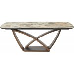 Стол ALONSO 200 TL-137  матовый, испанская керамика / брашированный каркас, цвет медный, ®DISAUR