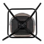 Стул полубарный Leo латте с жаккардом, поворотный механизм