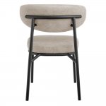 Стул Lucas 2 латте шенилл с чёрными ножками