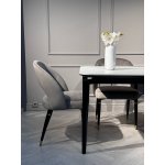 Стол обеденный Блум ART2922-140W, 140х80х75 см, белая керамика/черный