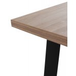 Стол КАНЗАС 120 ДУБ КУНЕО / Черный каркас М-City