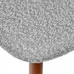 Стул полубарный Lucas светло-серый букле, ножки цвета орех