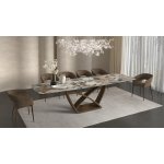 Стол ALONSO 200 TL-137  матовый, испанская керамика / брашированный каркас, цвет медный, ®DISAUR