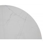 Стол БОНЖУР 100 БЕЛЫЙ МРАМОР, керамика / ЧЕРНЫЙ каркас М-City