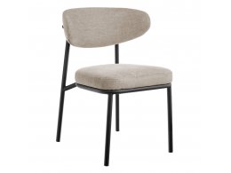 Стул Lucas 2 латте шенилл с чёрными ножками