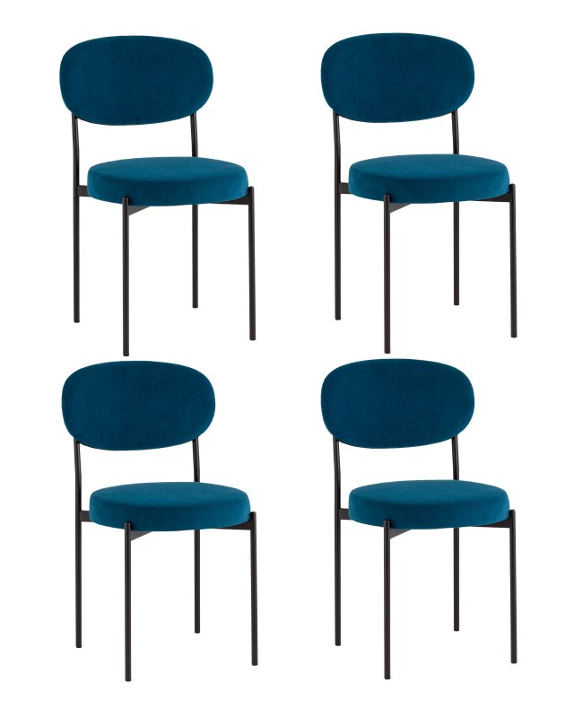 Стул Бриф DD велюр синий 4 шт.