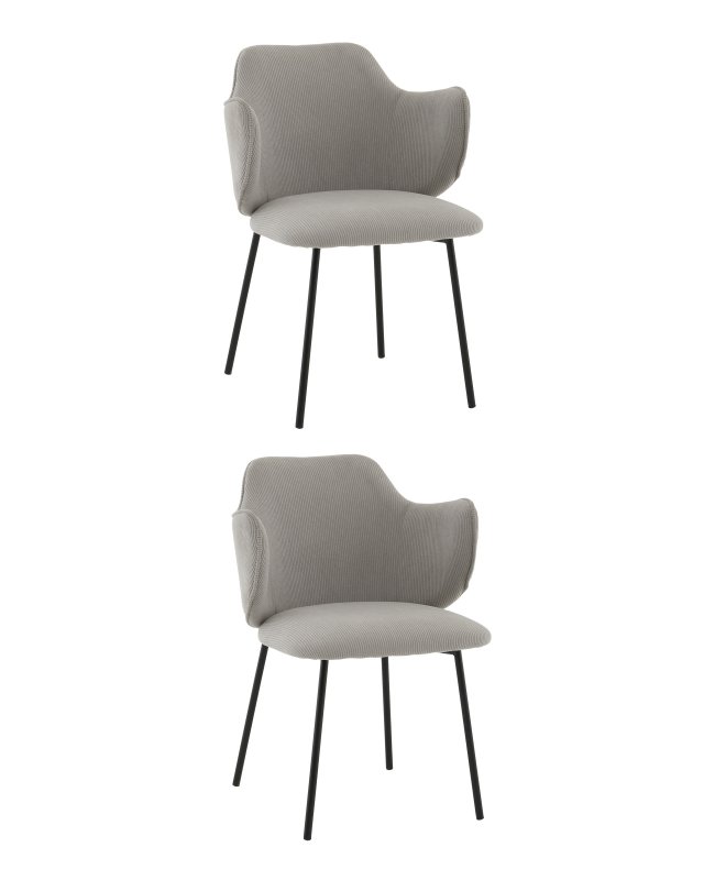 Стул Джиннет NEW велюр светло-серый 2 шт.