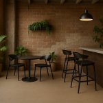 Стул полубарный Forma, чёрный