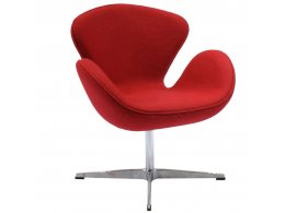 Кресло SWAN CHAIR красный кашемир