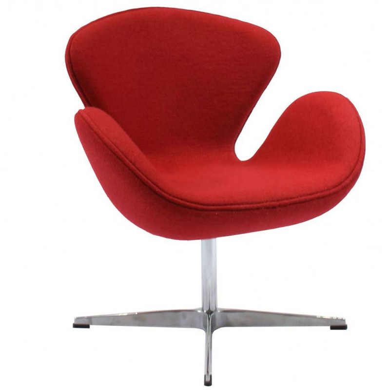Кресло SWAN CHAIR красный кашемир Кресло SWAN CHAIR красный кашемир