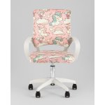 Кресло офисное TopChairs Simple SN Junior принт Unicorns пластик белый