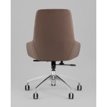 Кресло офисное TopChairs Soulo светло-серый, коричневый