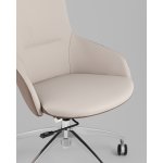 Кресло офисное TopChairs Soulo светло-серый, коричневый