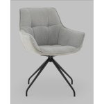 Кресло вращающееся Кимберли рогожка/замша серый