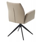 Стул YOZEF 360 град. поворот. HF017-02 Бежевый, экокожа / Черный, ®DISAUR