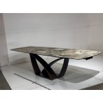 Стол ALONSO 200 TL-137  матовый, испанская керамика / брашированный каркас, цвет медный, ®DISAUR