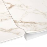 Стол Vito раскладной 120-184x80x75см, керамогранит белый мрамор, белый Стол Vito раскладной 120-184x80x75см, керамогранит белый мрамор, белый