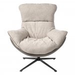 Кресло HUG светло-серый, экокожа, шенилл