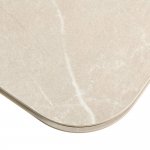 Стол Vito раскладной 120-184x80x75см, керамогранит бежевый, чёрный Стол Vito раскладной 120-184x80x75см, керамогранит бежевый, чёрный