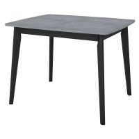 Стол Oslo раскладной 100-130x80x76см, Бетон Портленд, чёрный Стол Oslo раскладной 100-130x80x76см, Бетон Портленд, чёрный
