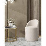 Пуф Loreen вращающийся букле белый