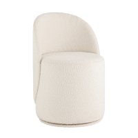 Пуф Loreen вращающийся букле белый