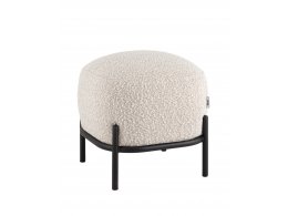 Пуф Стоун ткань букле молочный