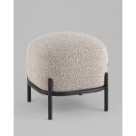 Пуф Стоун ткань букле серо-бежевый