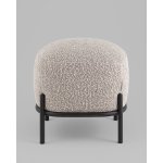 Пуф Стоун ткань букле серо-бежевый