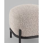 Пуф Стоун ткань букле серо-бежевый