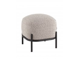 Пуф Стоун ткань букле серо-бежевый