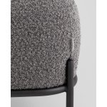 Пуф Стоун ткань букле тёмно-серый