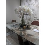 Стол ALONSO 200 TL-137  матовый, испанская керамика / брашированный каркас, цвет медный, ®DISAUR