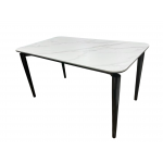 Стол обеденный Блум ART2922-140W, 140х80х75 см, белая керамика/черный