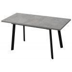Стол КАНЗАС 120 БЕТОН ЧИКАГО св.серый / Черный каркас М-City