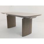 Стол CALVIN 180 MATTE ROME TRAVERTINE SOLID CERAMIC / Серый дуб, ®DISAUR