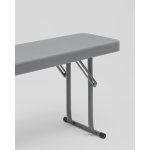 Скамейка складная 152*25*42 см серая